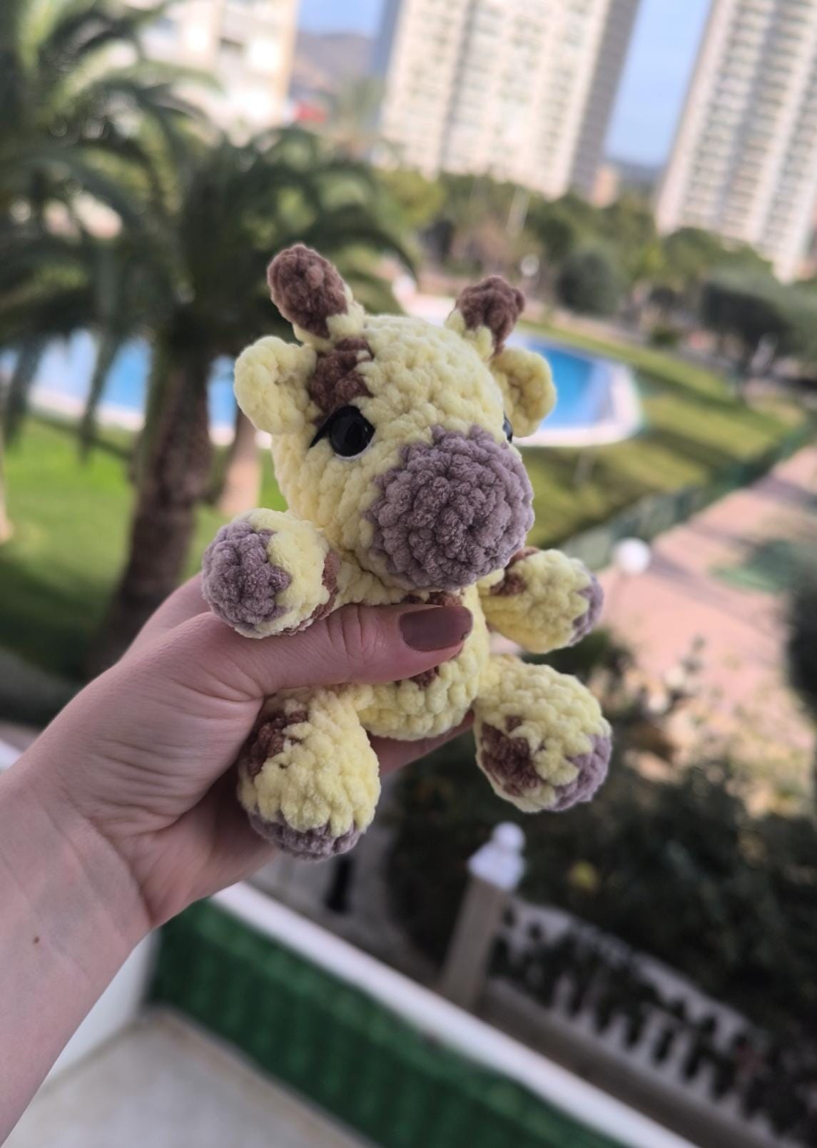 Handmade Giraffe Plushie. Amigurumi safari animal ready to ship