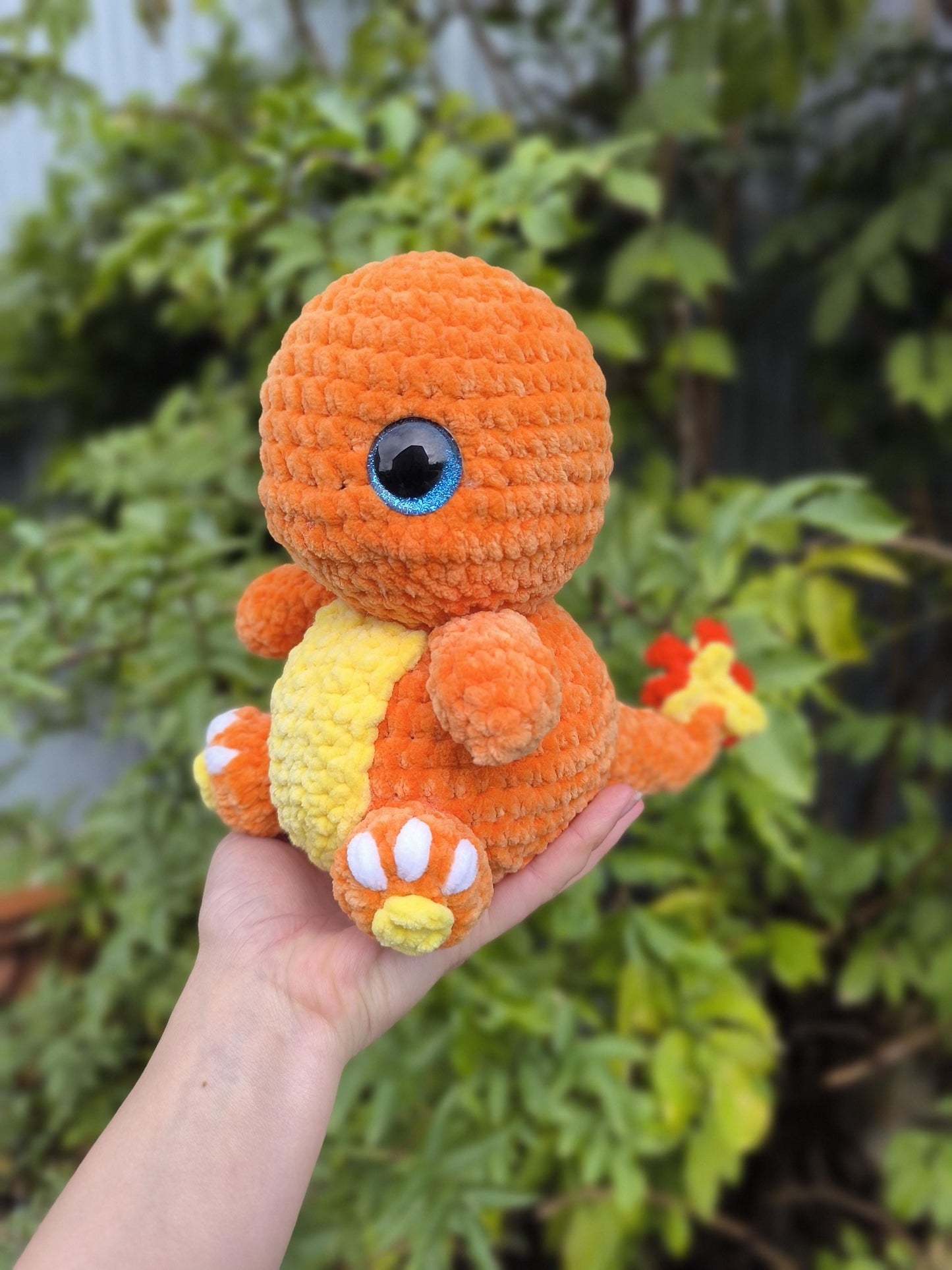 Fiery chonkymon handmade plushie