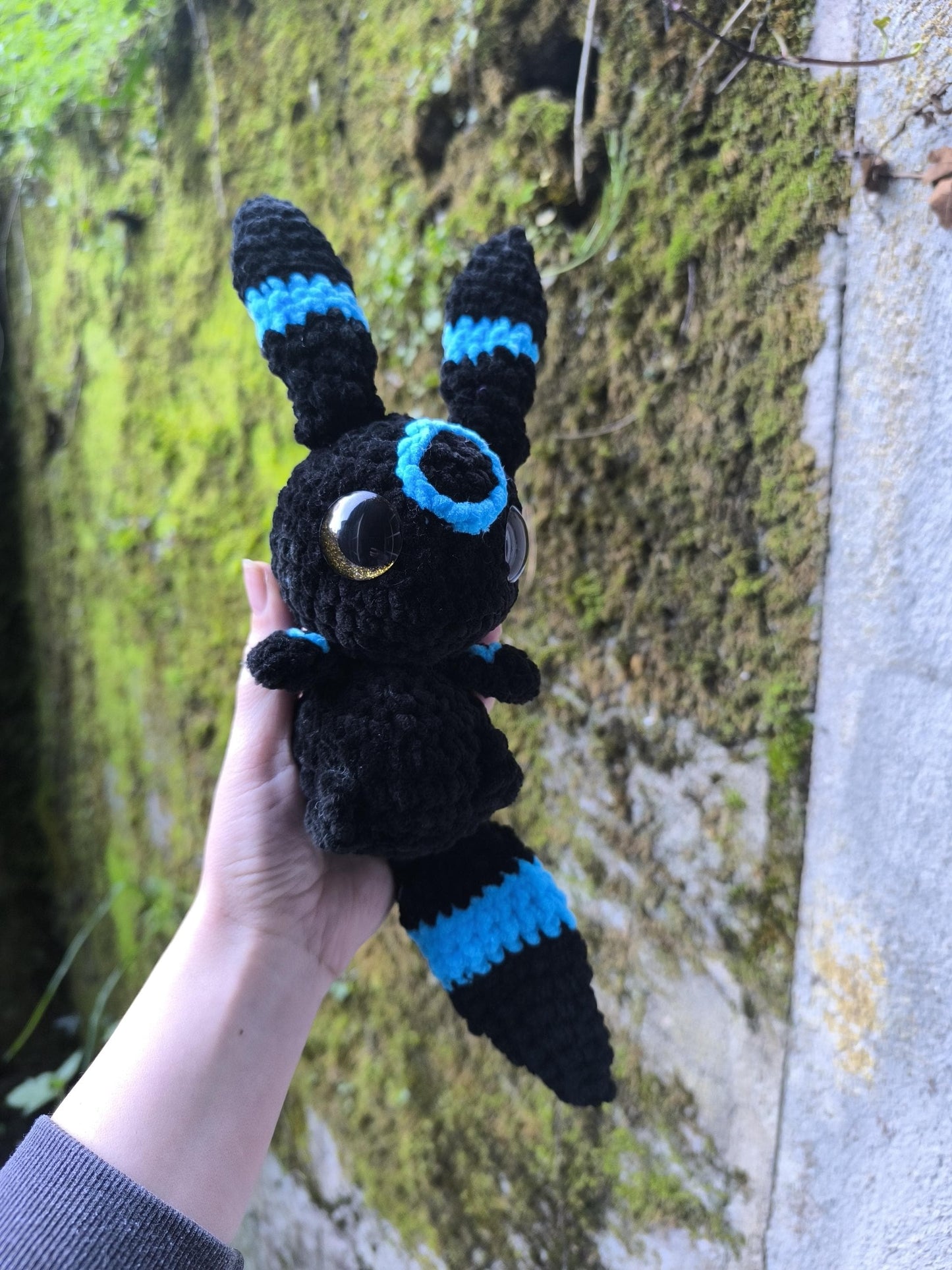Handmade crochet special night fox chonkimon plushie