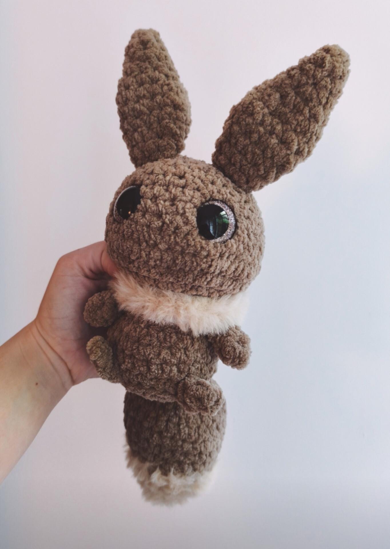 Handmade crochet fox chonkimon plushie