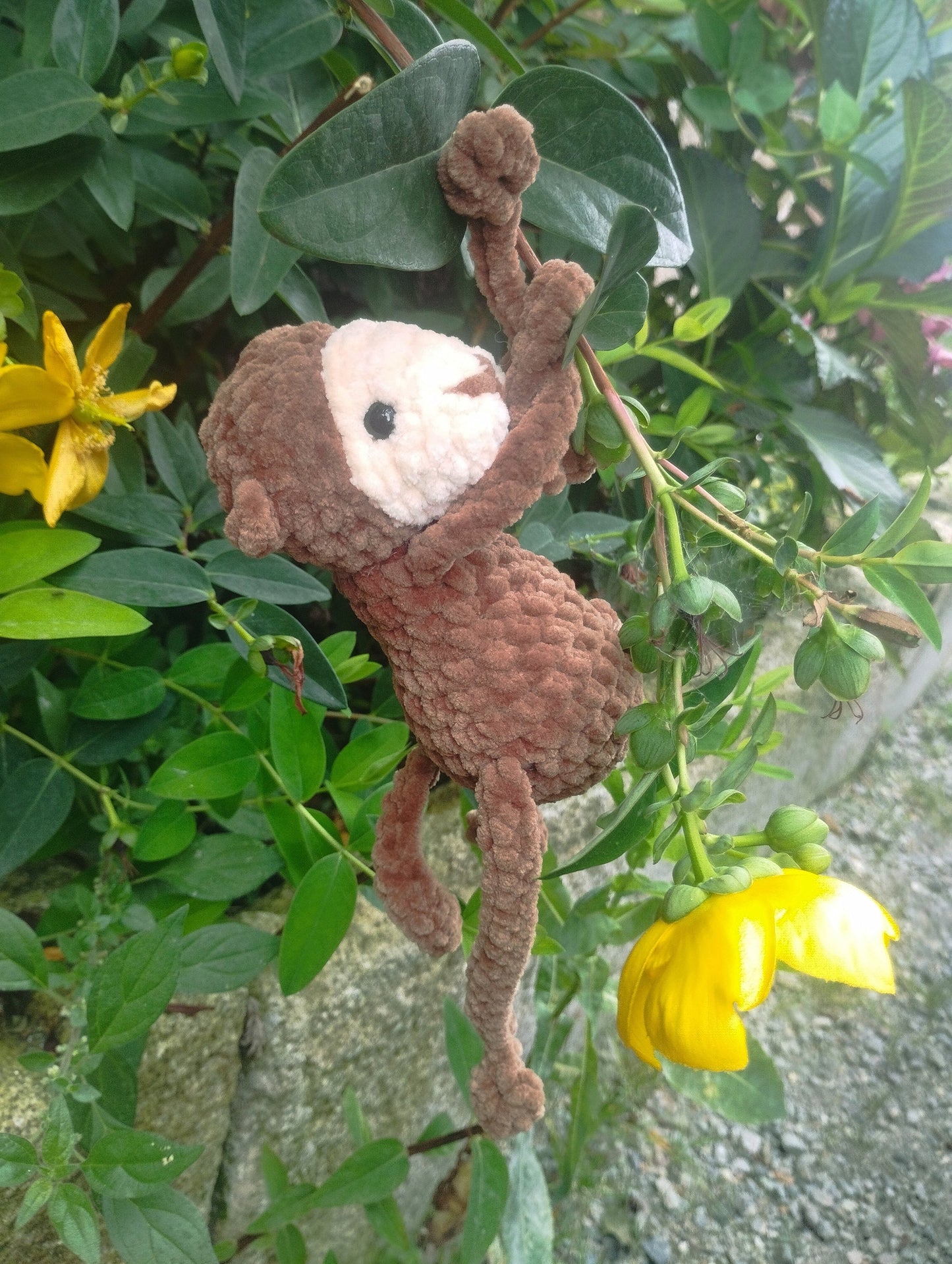 Hanging monkey buddy ready to ship leggy monkey