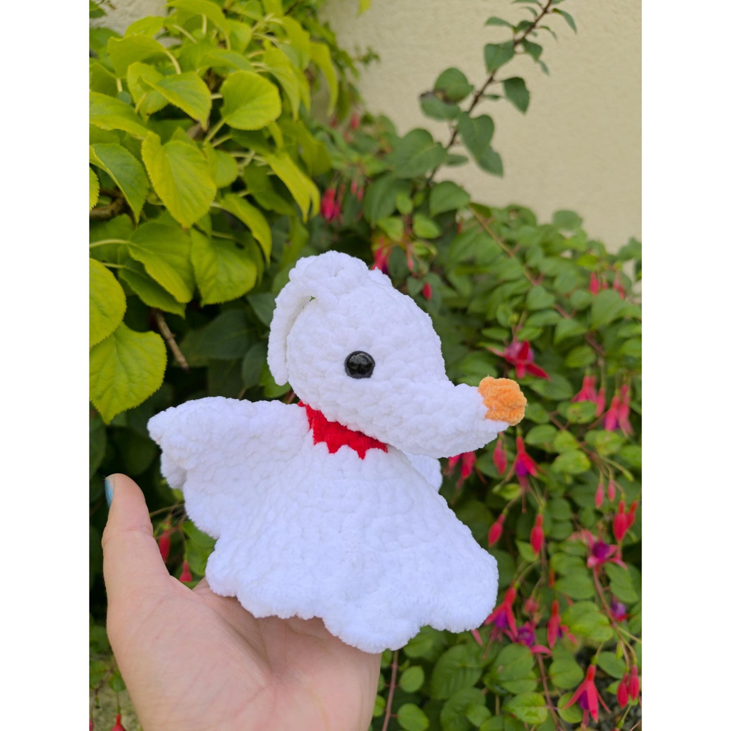Handmade Crochet Ghost Dog Snuggler | Medium & Jumbo Sizes | Soft Plush | Toy Perfect Spooky Season Gift