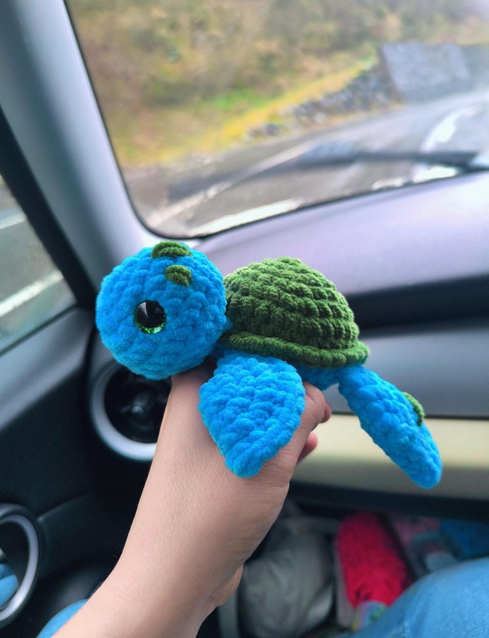 Turtle plushies 17cm x 17cm . Sea creature stuffed animals