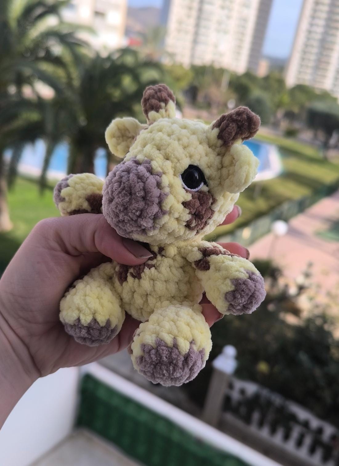 Handmade Giraffe Plushie. Amigurumi safari animal ready to ship