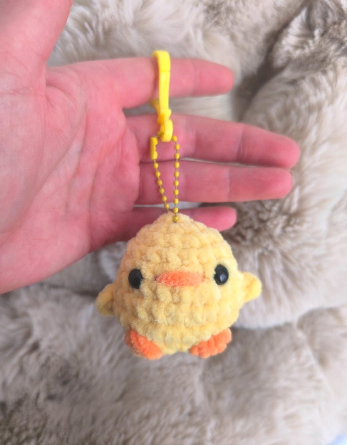 Handmade Crochet Duck  Chick Keychains | Cute Bag Buddies | Soft Plush Keyrings | Hypoallergenic / Oeko Tex Certified Yarn |