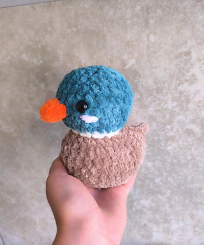 Handmade Crochet Rubber Duck | 15x12 cm Soft Plush | Safety Eyes or Embroidered Options | Baby & Kids Friendly
