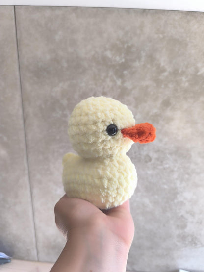 Handmade Crochet Rubber Duck | 15x12 cm Soft Plush | Safety Eyes or Embroidered Options | Baby & Kids Friendly