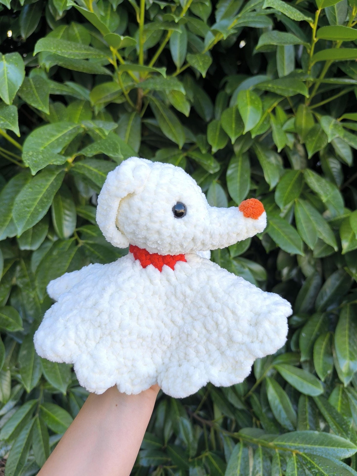 Handmade Crochet Ghost Dog Snuggler | Medium & Jumbo Sizes | Soft Plush | Toy Perfect Spooky Season Gift