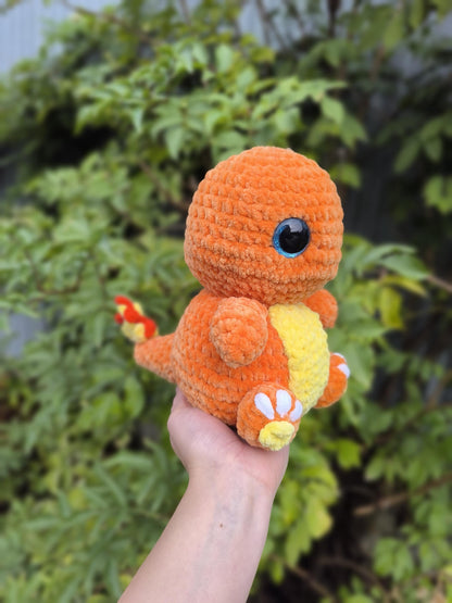 Fiery chonkymon handmade plushie