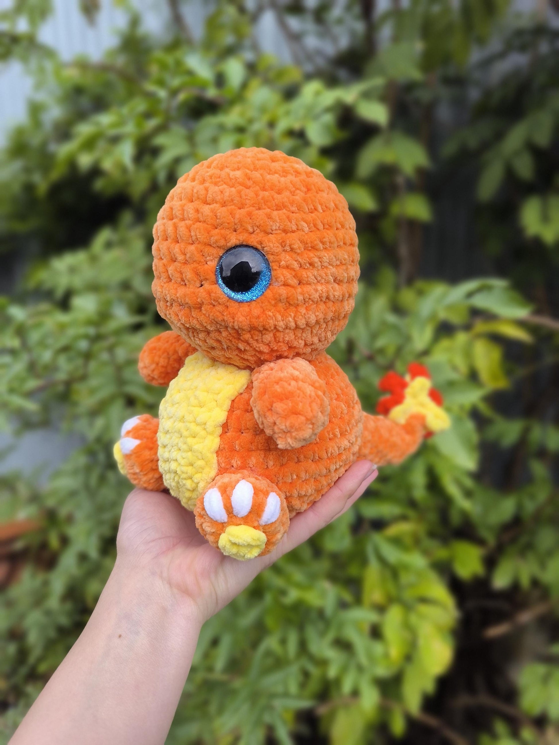 Fiery chonkymon handmade plushie
