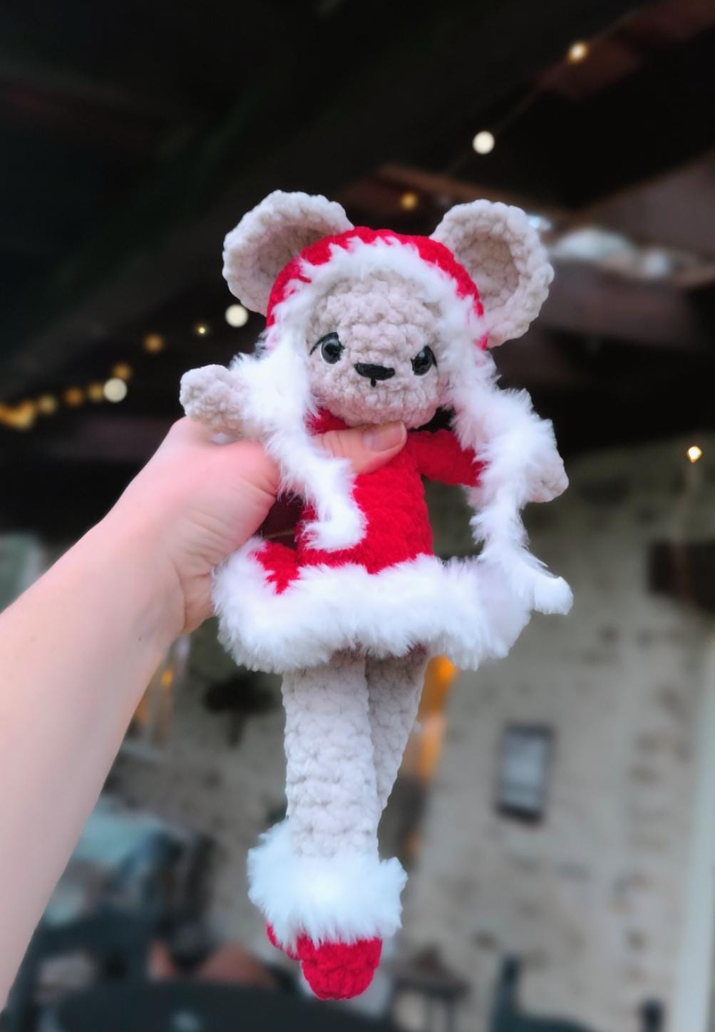 Brie the Mouse – Handmade Crochet Plushie | Winter Edition