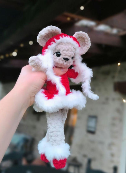Brie the Mouse – Handmade Crochet Plushie | Winter Edition