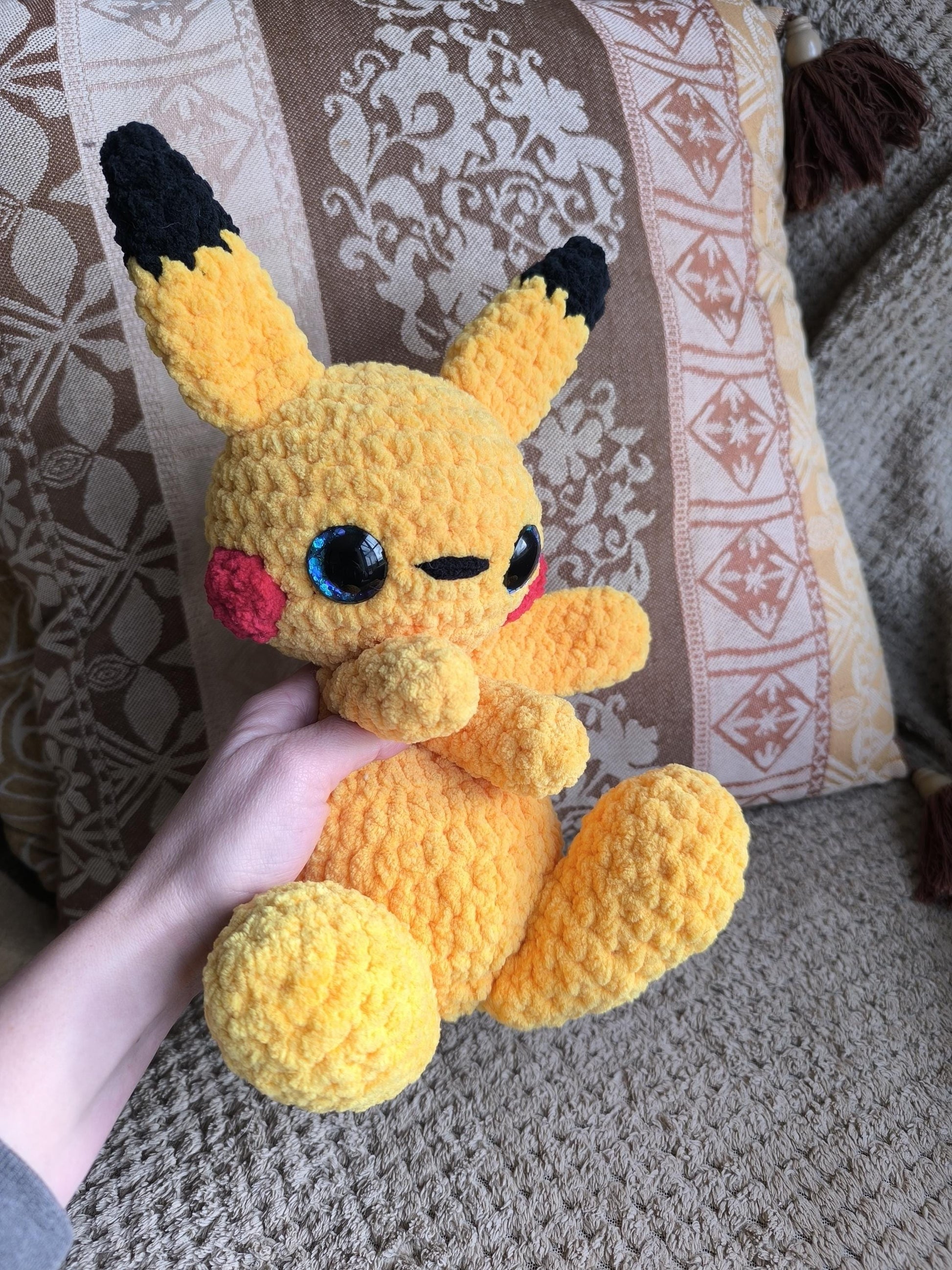 Handmade Crochet Electric mouse plushie