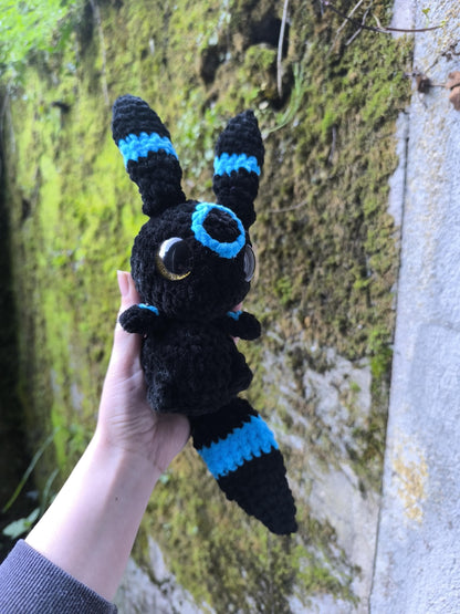 Handmade crochet special night fox chonkimon plushie