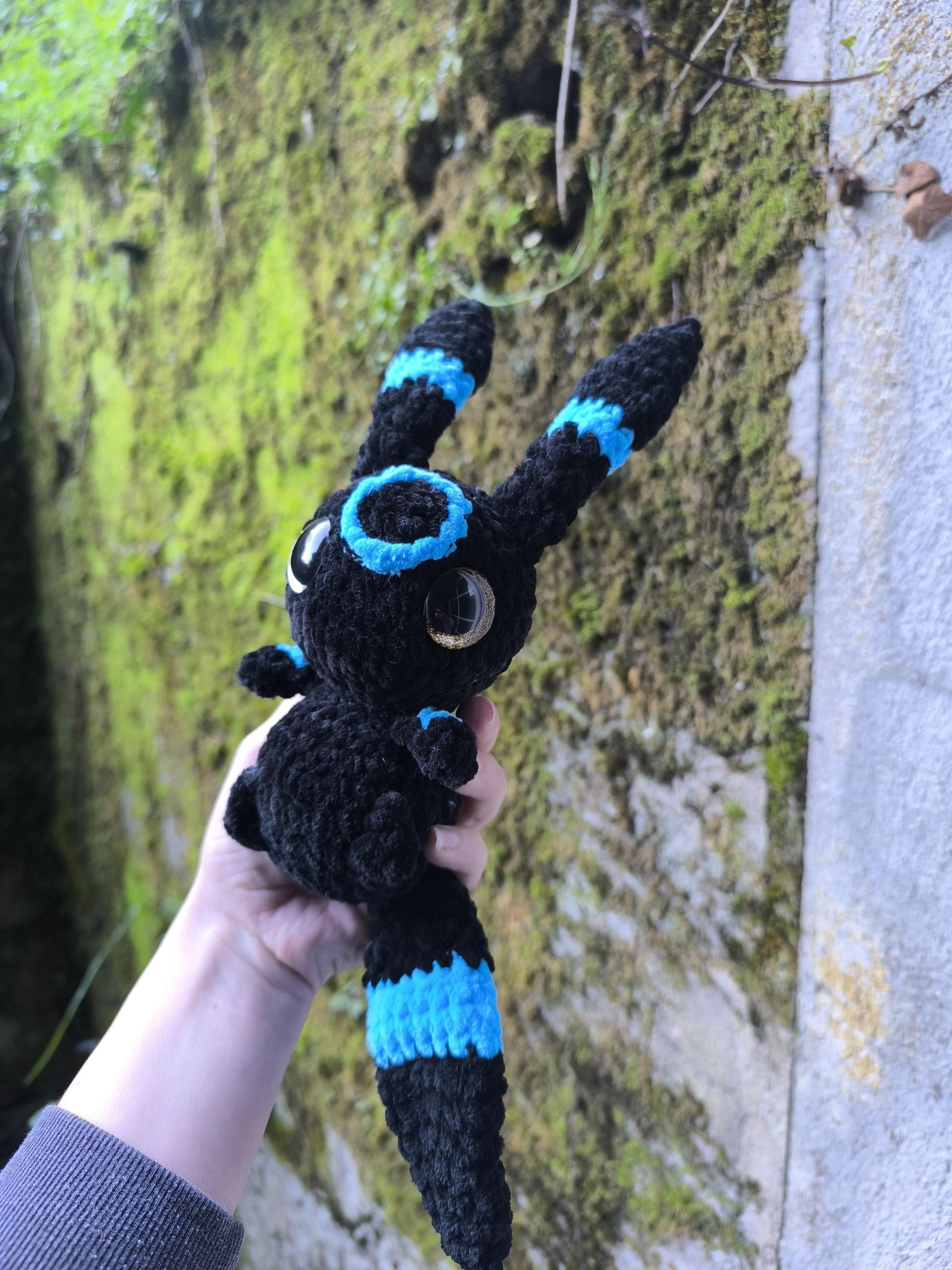 Handmade crochet special night fox chonkimon plushie
