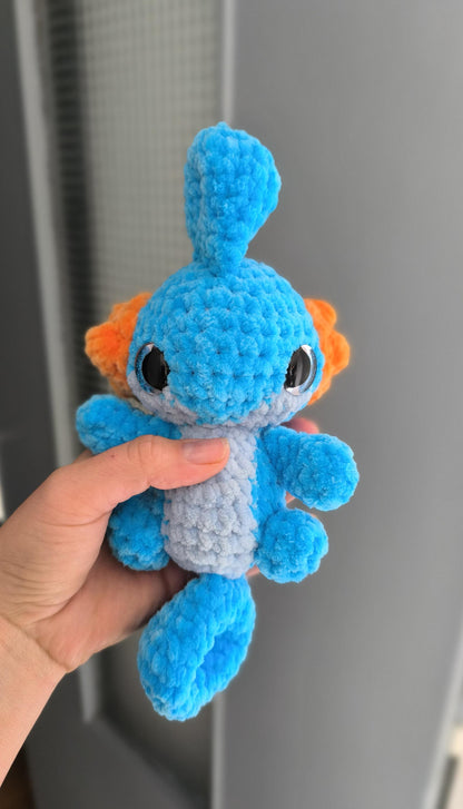 Handmade Crochet Mud Chonkimon Plushie – 20cm Amigurumi Plush – Soft Chenille Yarn – Cute Gamer Gift – Handmade Toy