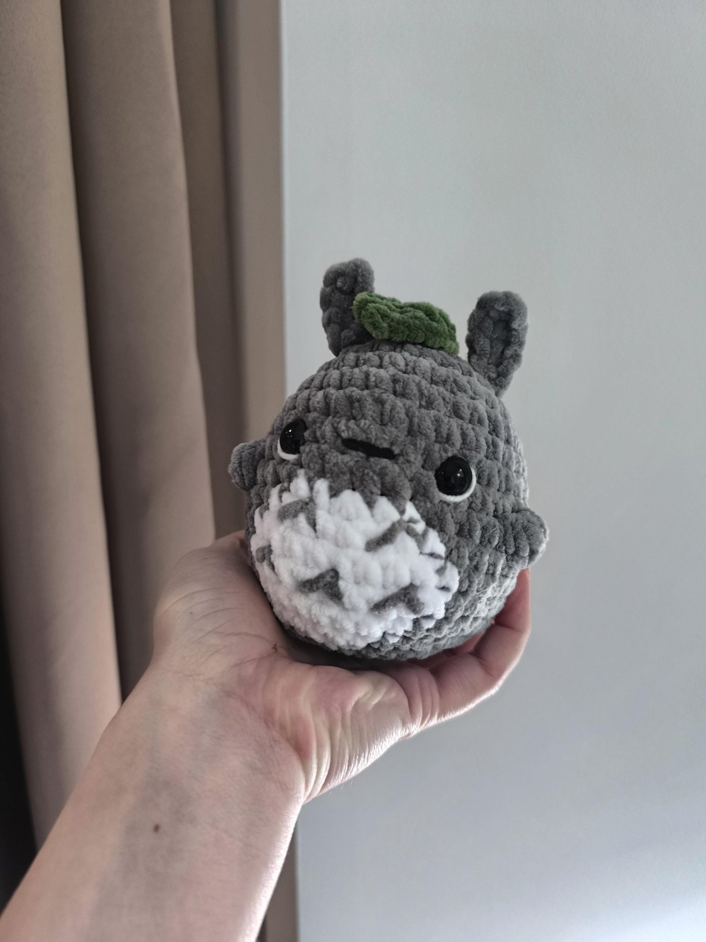 Handmade grey totoro inspired plushie