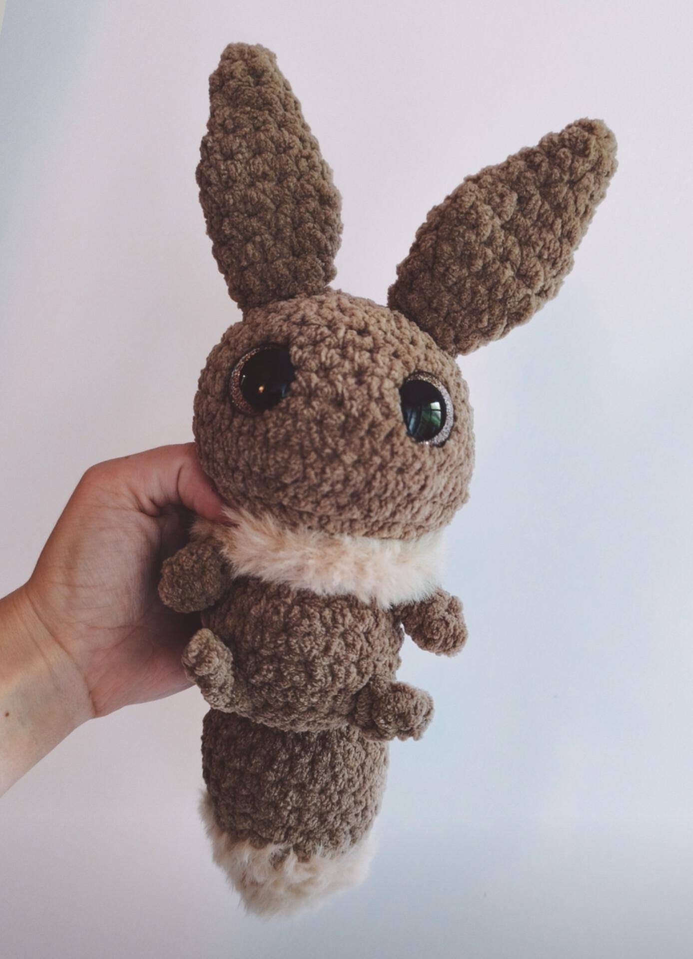 Handmade crochet fox chonkimon plushie