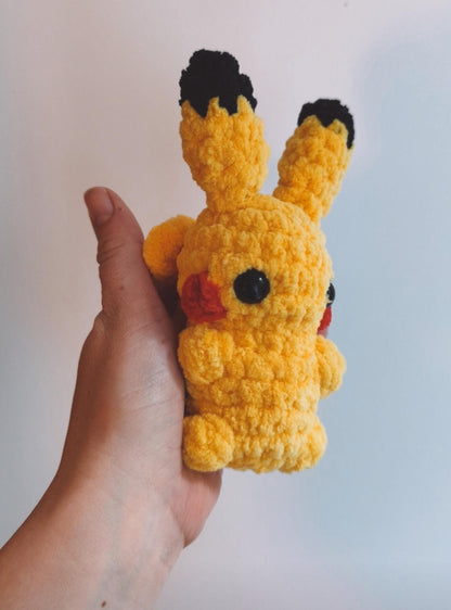 Handmade Crochet Mini Electric mouse plushie or bag buddy