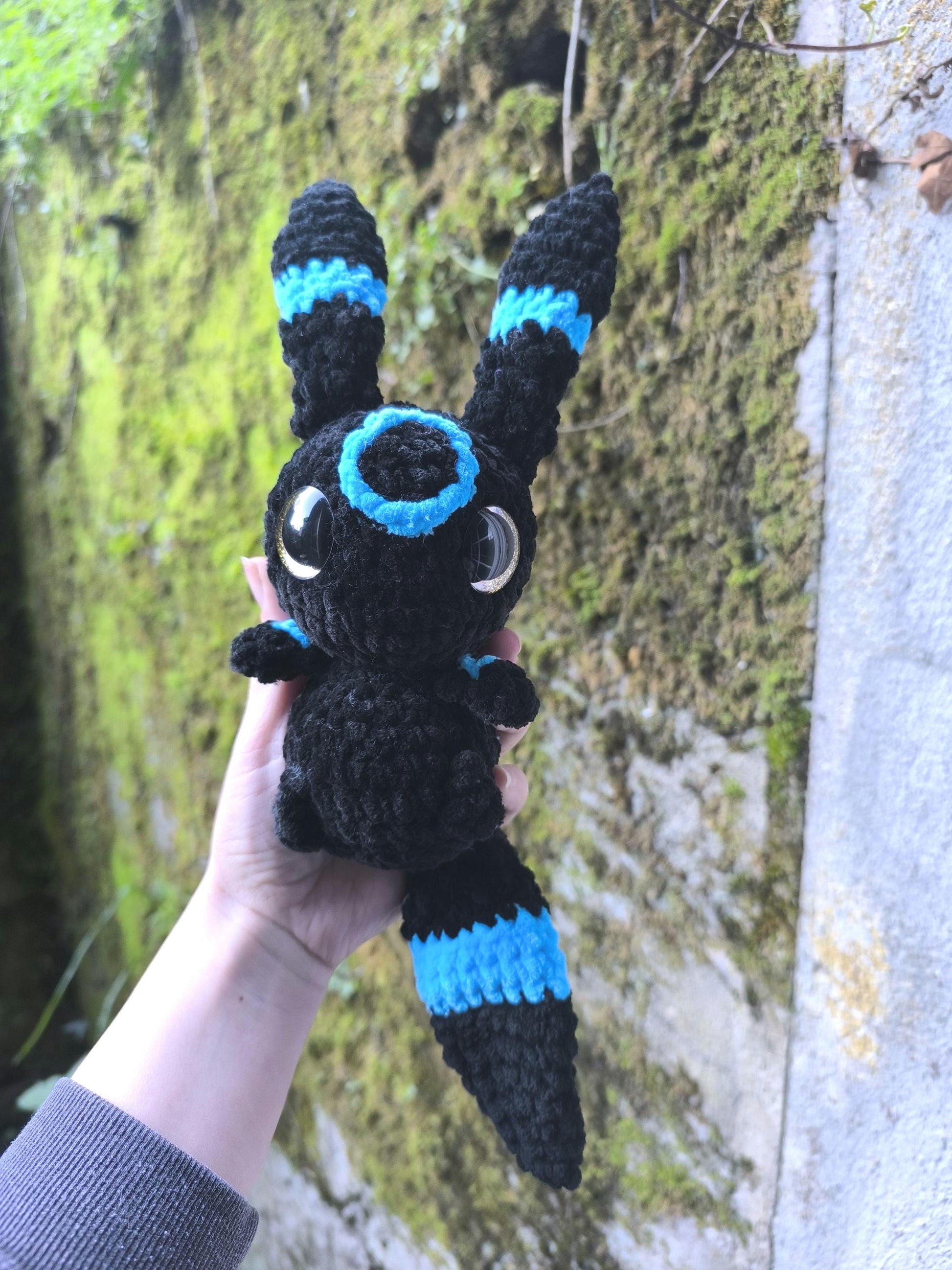 Handmade crochet special night fox chonkimon plushie
