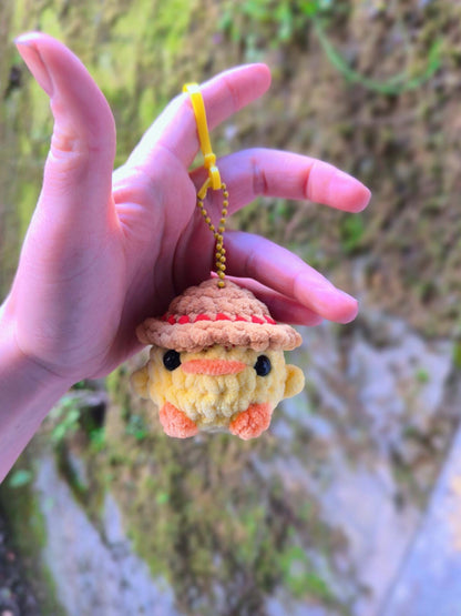 Handmade Crochet pirate Chick Keychains | Soft Plush Bag Buddies| Cute Handmade Accessories |Perfect Gifts him and her