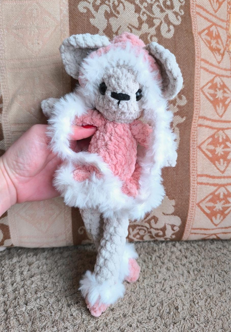 Brie the Mouse – Handmade Crochet Plushie | Winter Edition