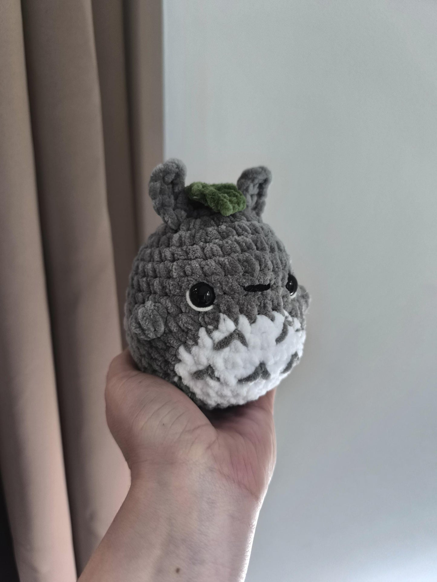 Handmade grey totoro inspired plushie