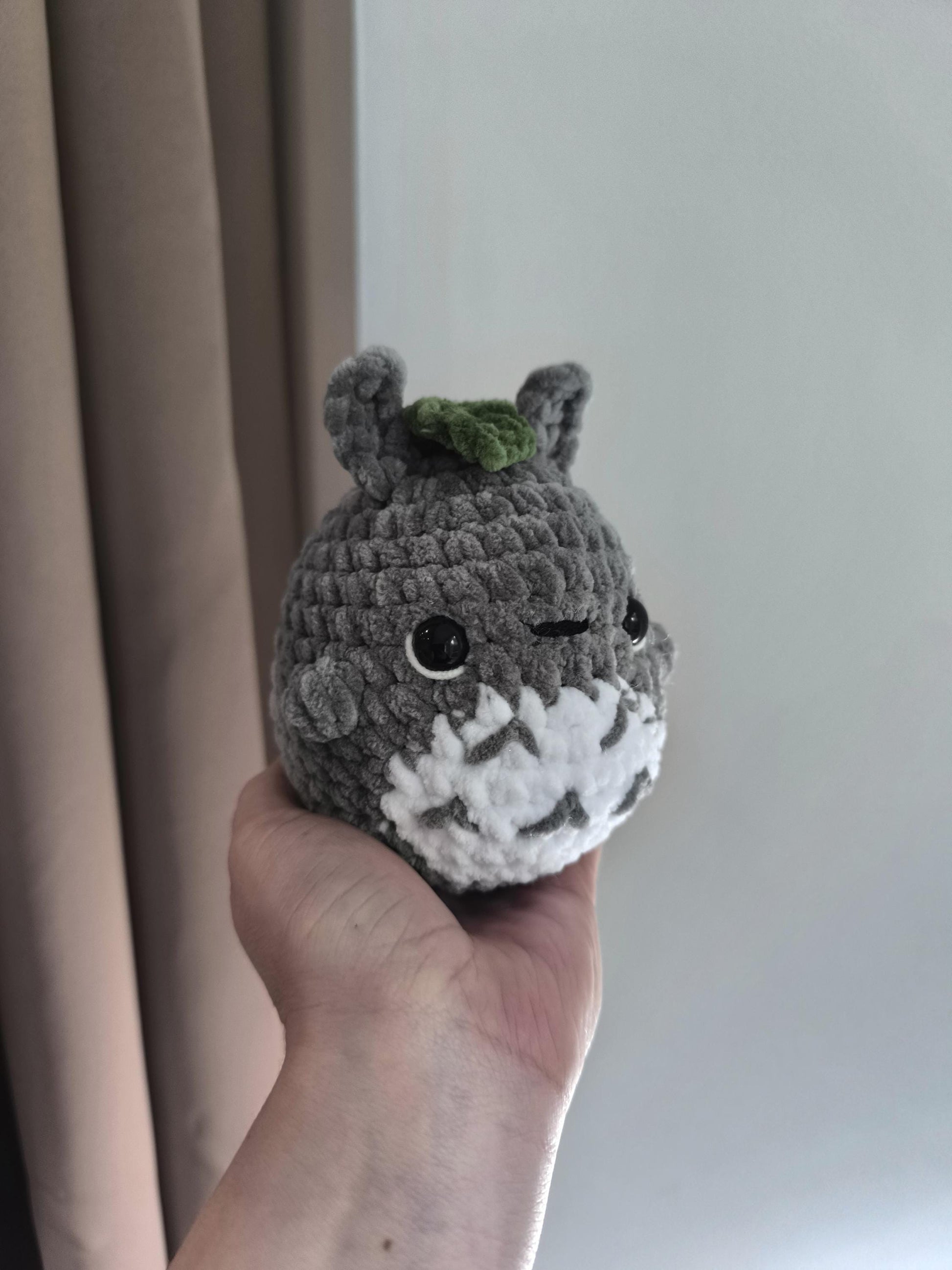 Handmade grey totoro inspired plushie