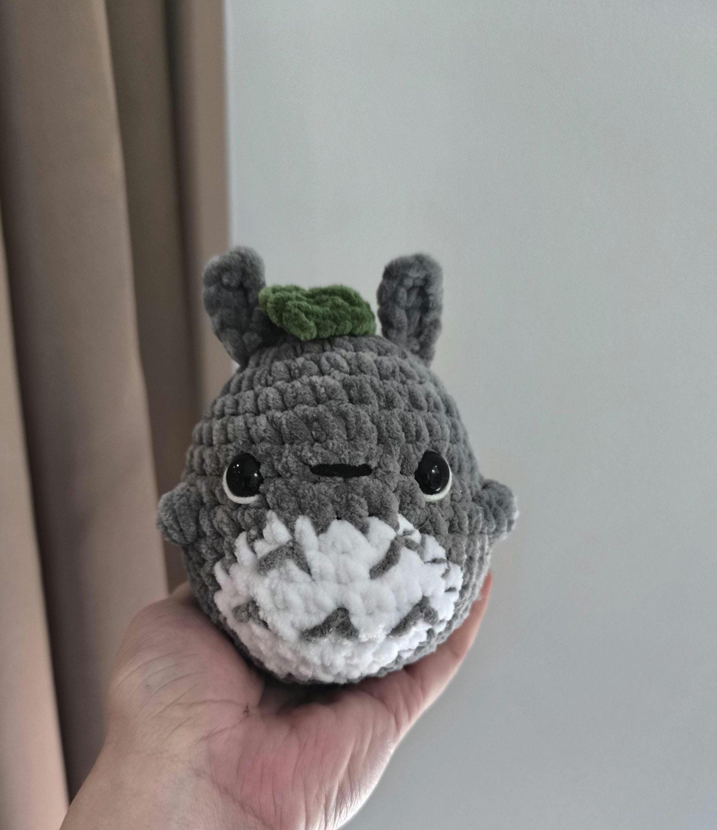 Handmade grey totoro inspired plushie