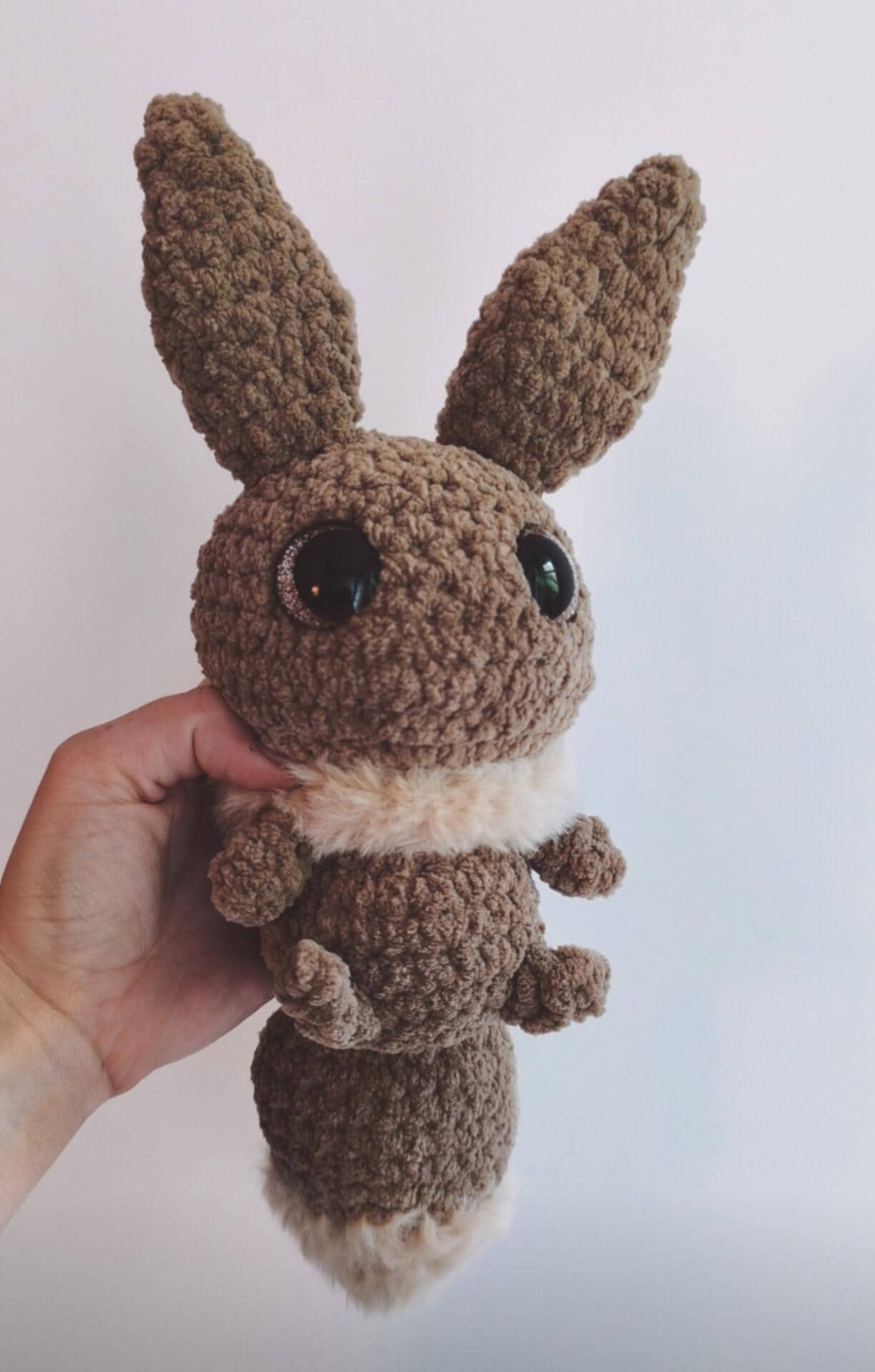 Handmade crochet fox chonkimon plushie
