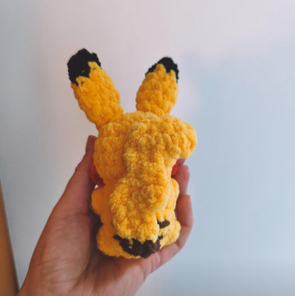 Handmade Crochet Mini Electric mouse plushie or bag buddy