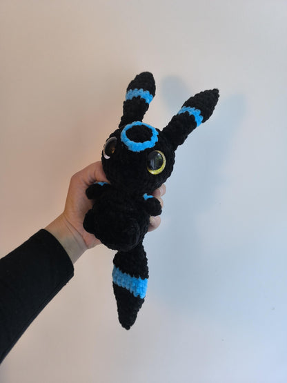 Handmade crochet special night fox chonkimon plushie