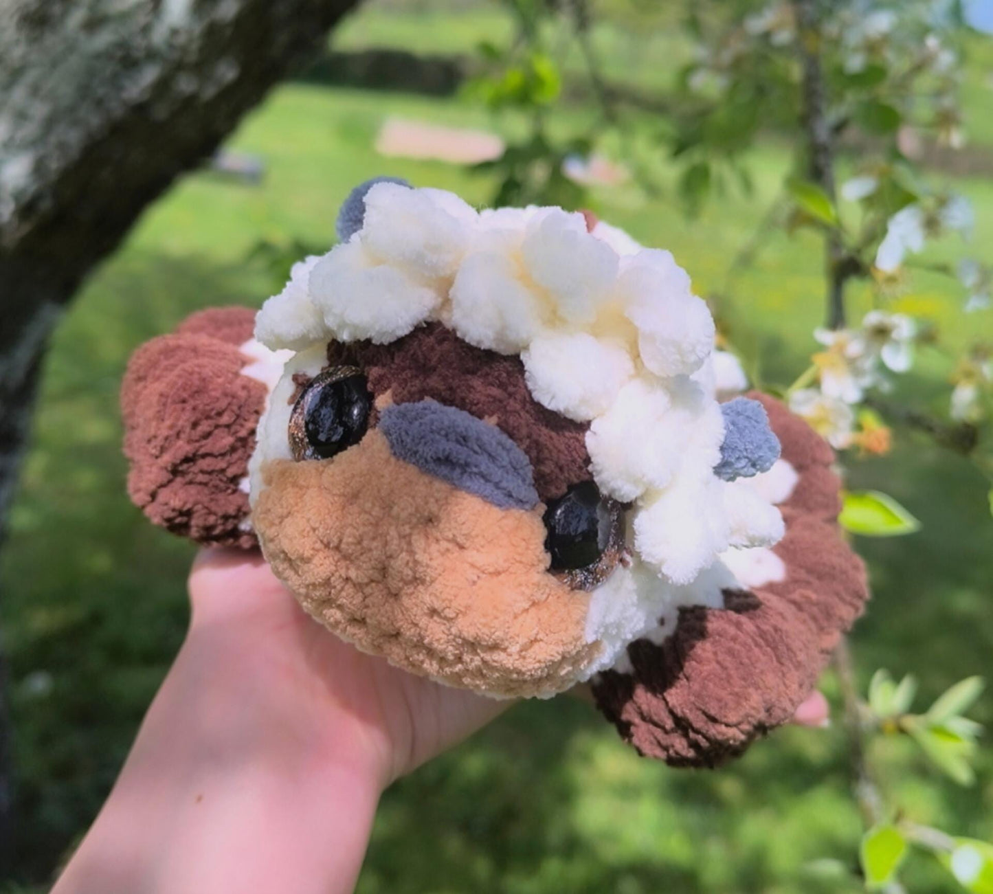 Handmade crochet sky bison