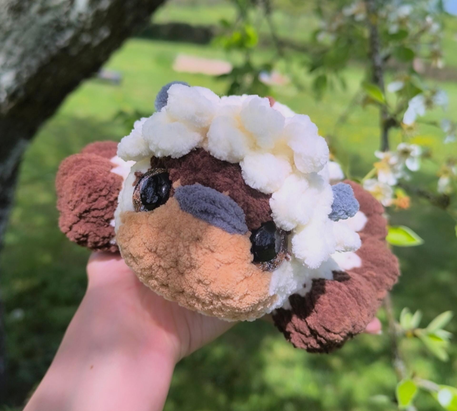 Handmade crochet sky bison