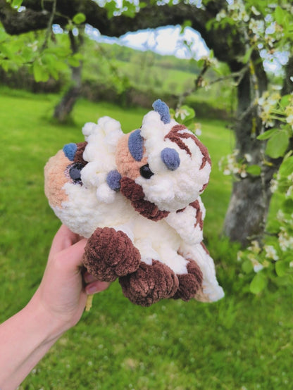Handmade crochet sky bison
